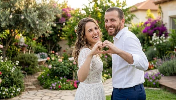 זוג ישראלי שמח